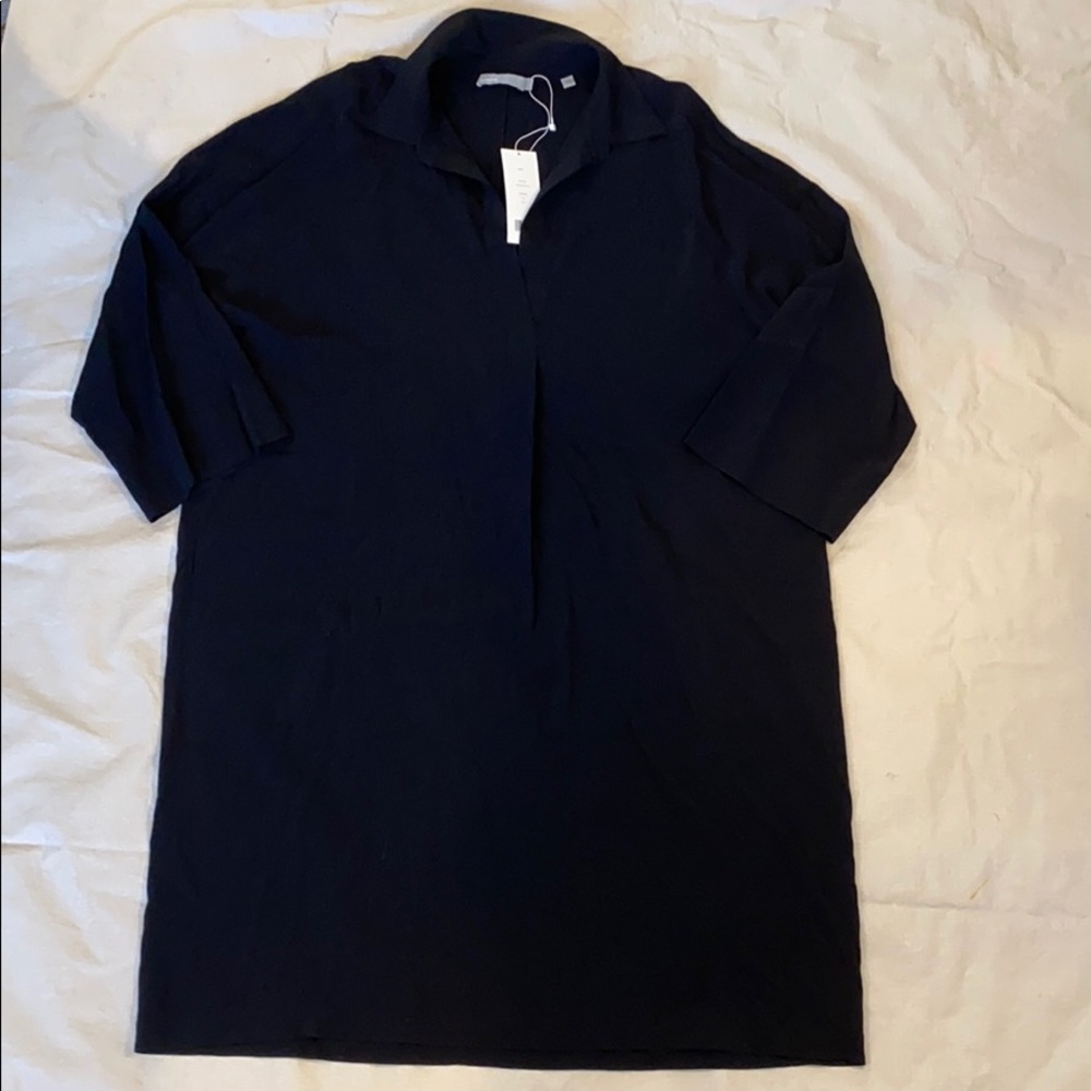 Vince Half-Sleeve Black Dress Size Large NWT